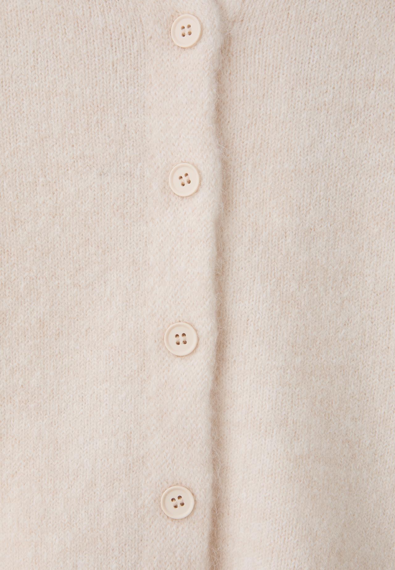 Button-up knit cardigan — Ecru