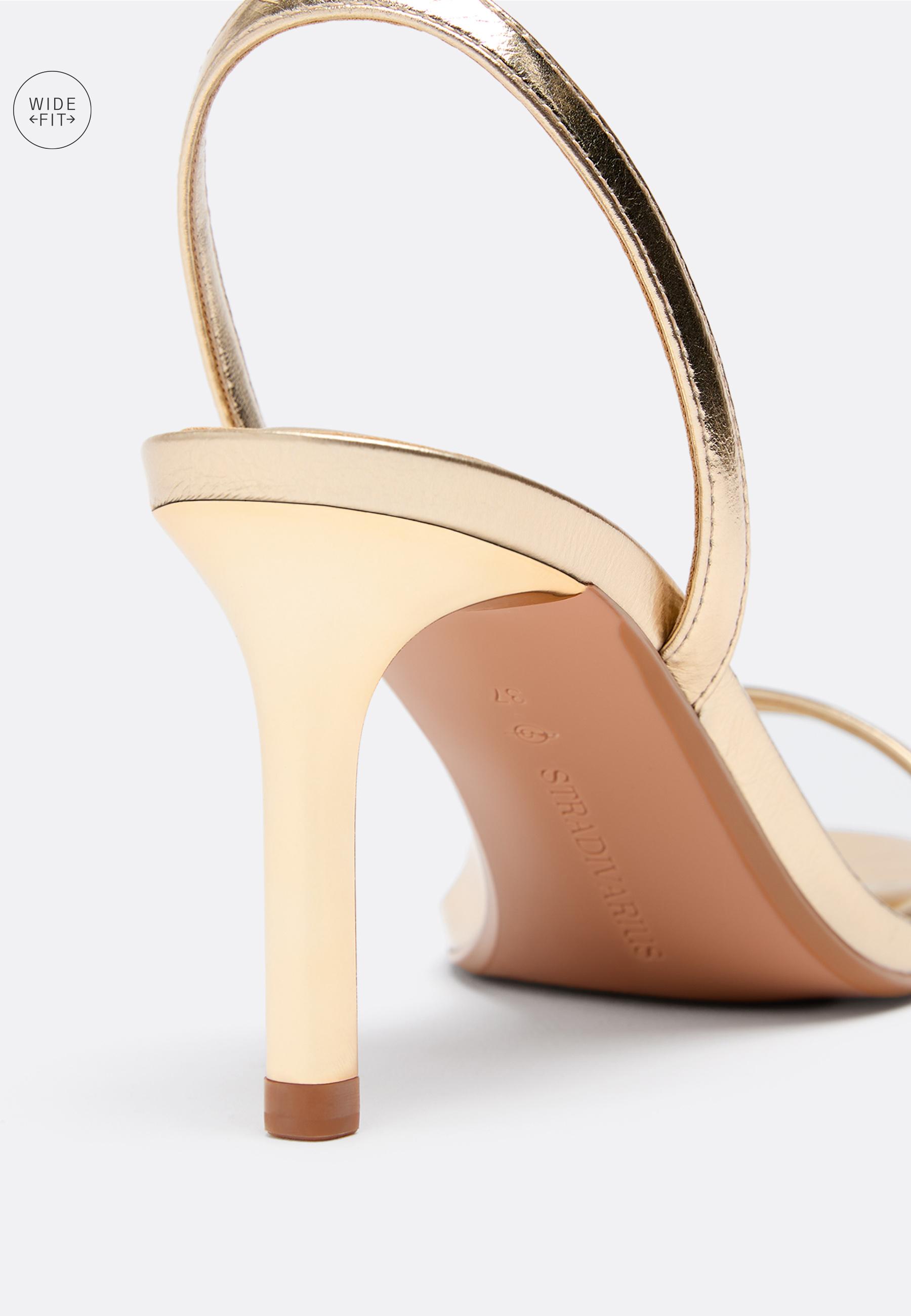 WIDE FIT. Stiletto heel sandals — GOLD