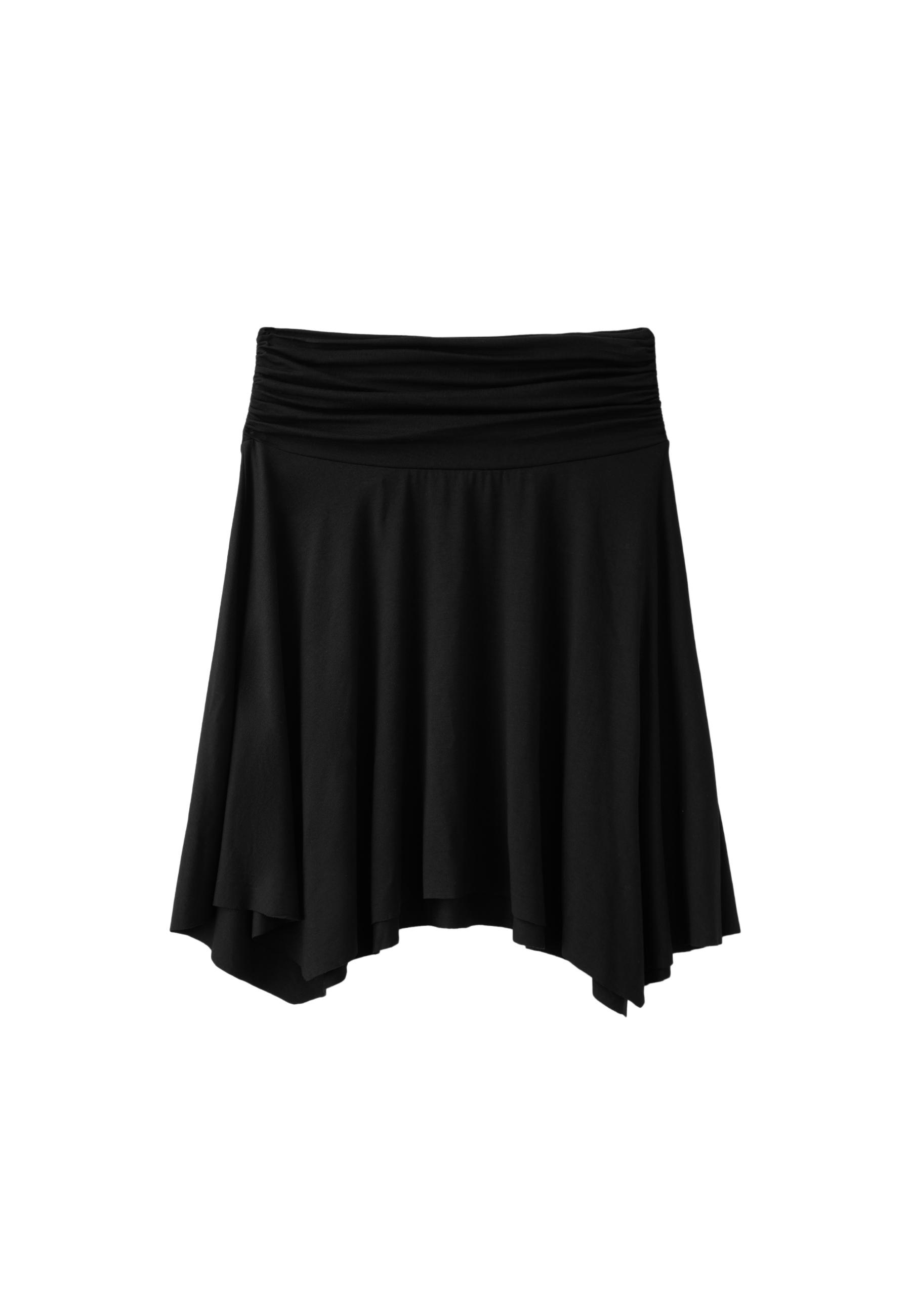 Peaked midi skirt — Black