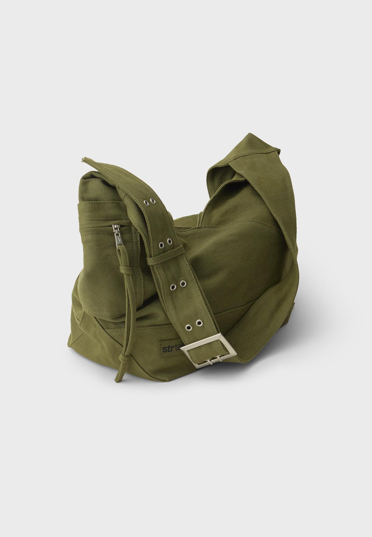 Canvas shoulder bag — Khaki