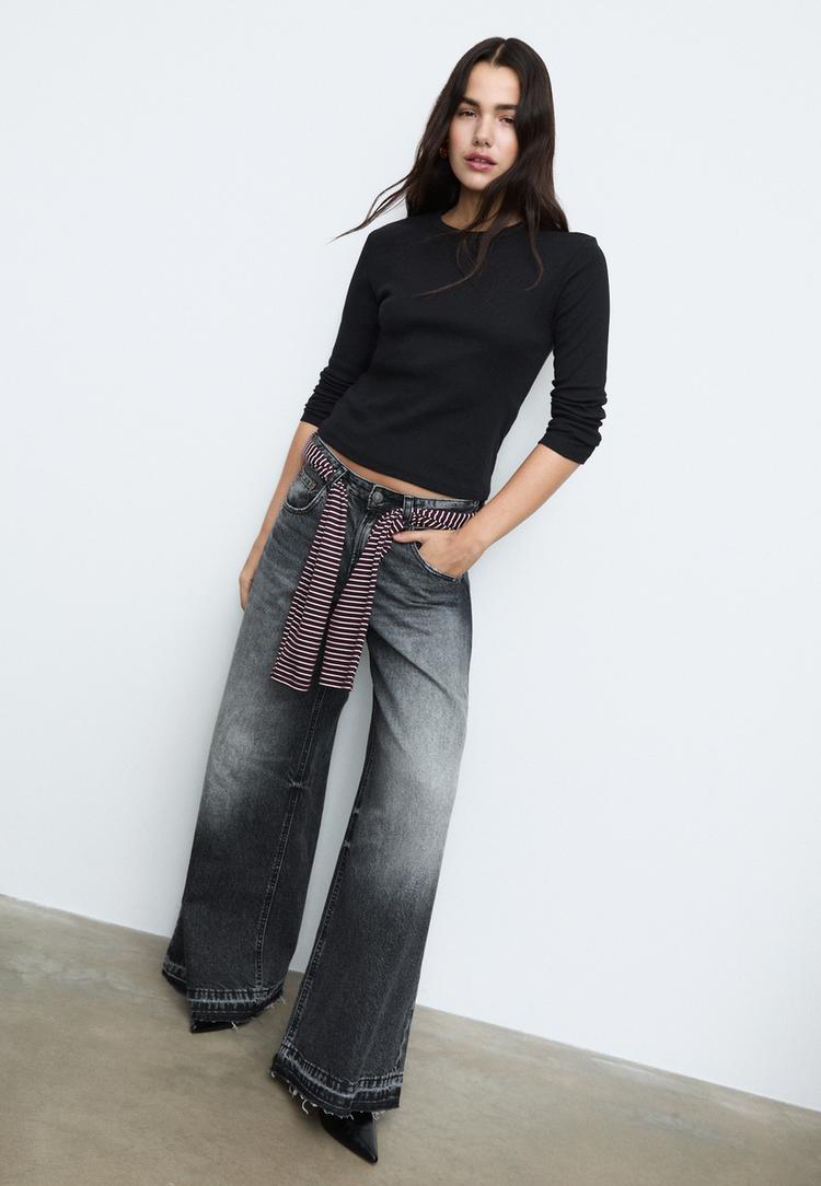 uzun kollu fitilli t