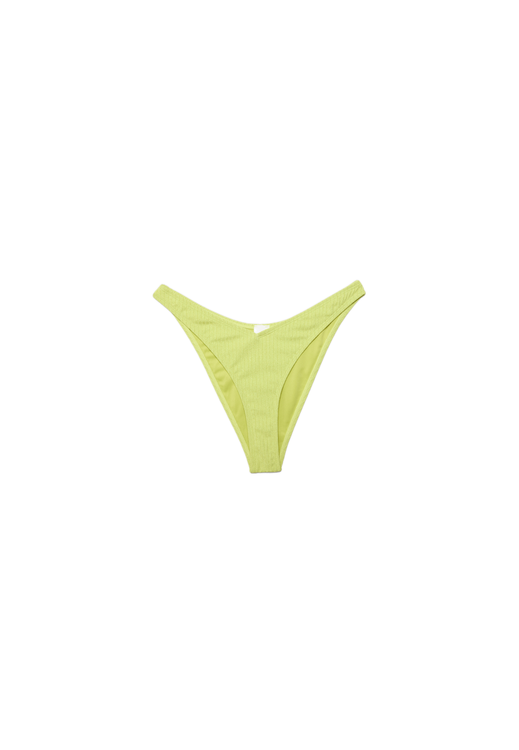Ribbed Brazilian bikini briefs with glitter thread — Aquamarine