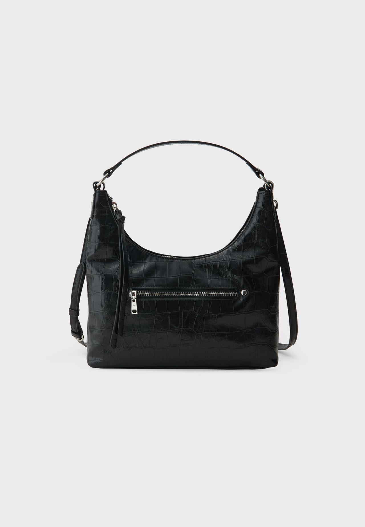 Strappy shoulder bag — Black