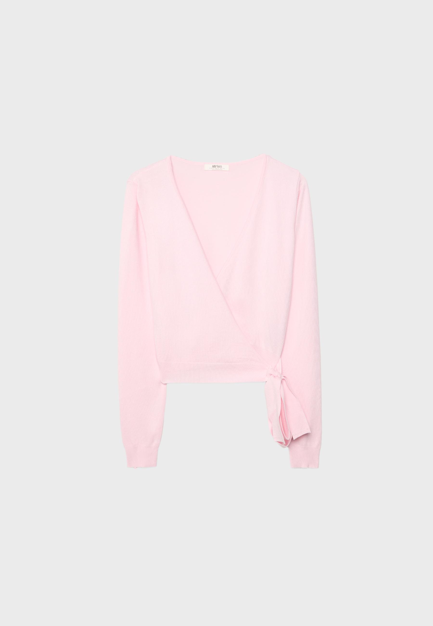 Wrap cardigan — Pastel pink
