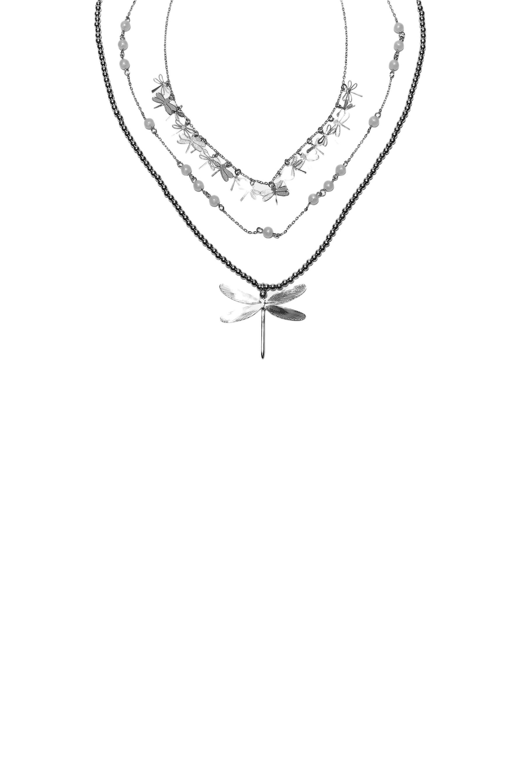 Set of 3 dragonfly necklaces — Gold