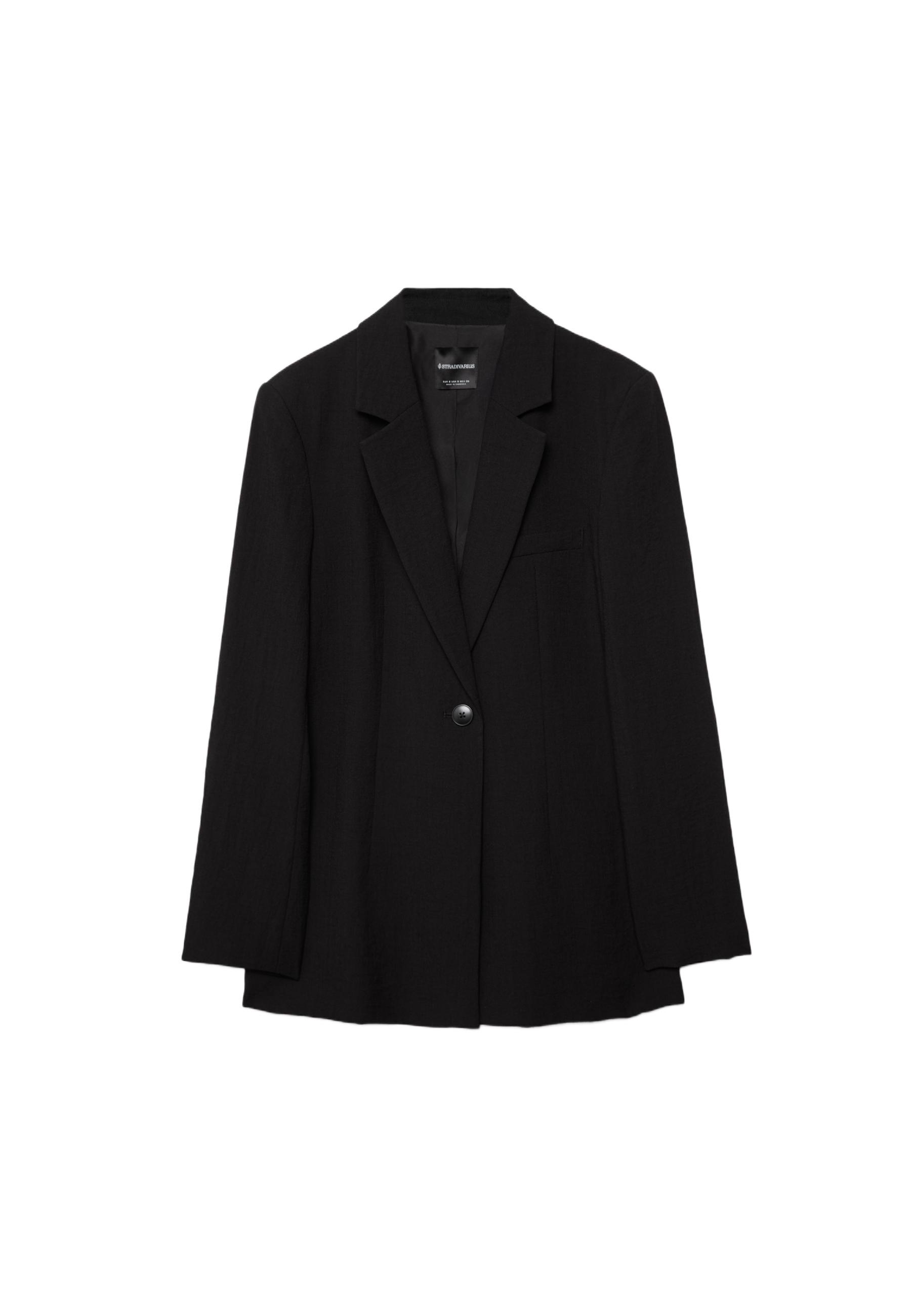 Fitted rustic blazer — Black