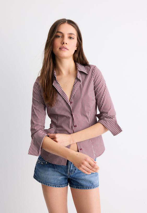 camisa basica fitted rayas
