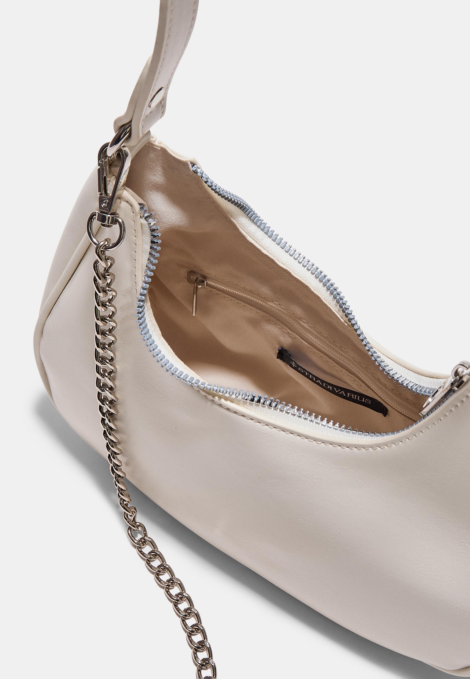 Half-moon shoulder bag — Ecru