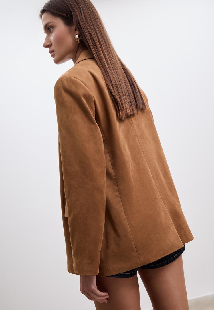 blazer efeito de camurca
