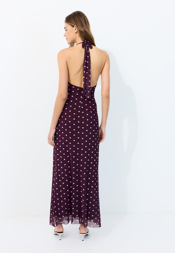 vestito midi halter schiena scoperta