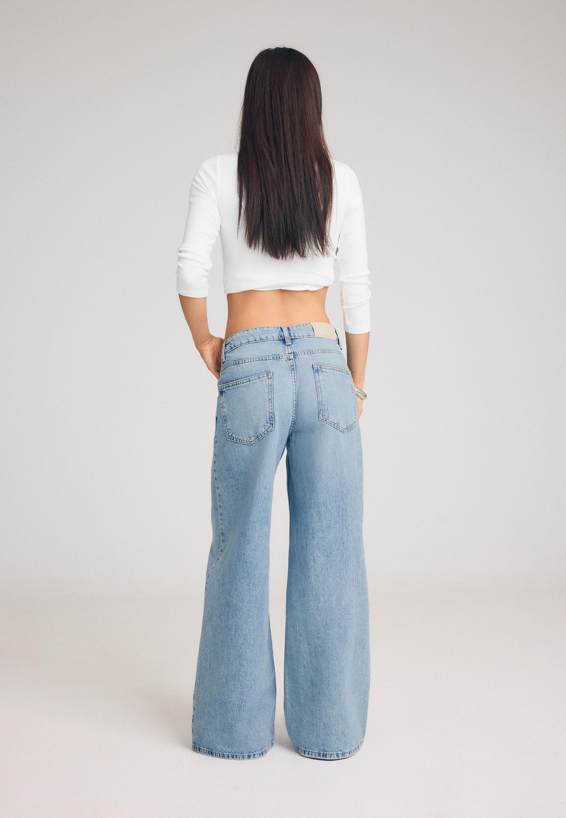 Stradivarius Çapraz belli jean görsel 3