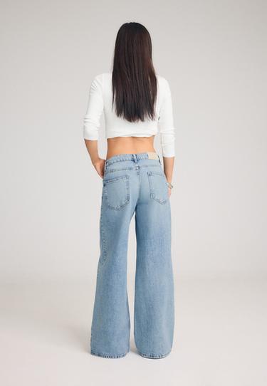 Crossover waist jeans — MEDIUM LIGHT BLUE DENIM 5