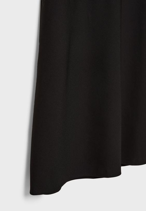 Katlı midi dökümlü etek - Görsel 9