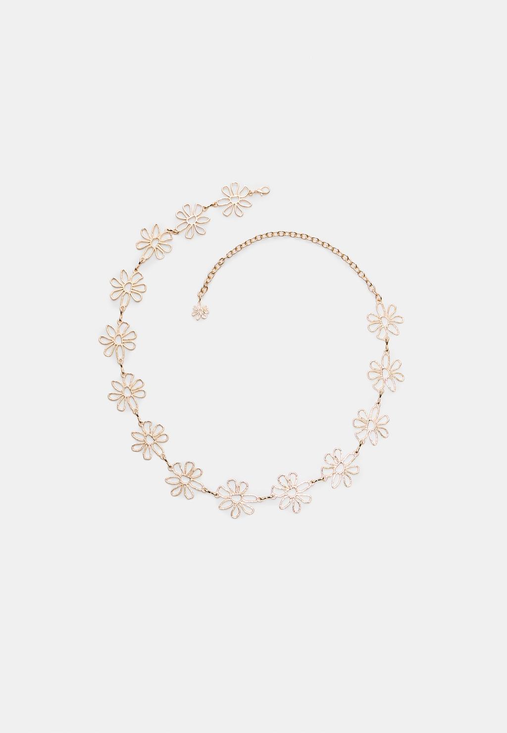 Metallgürtel mit Blumen