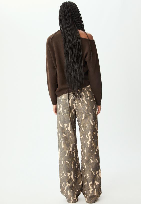 pantalon straight estampado