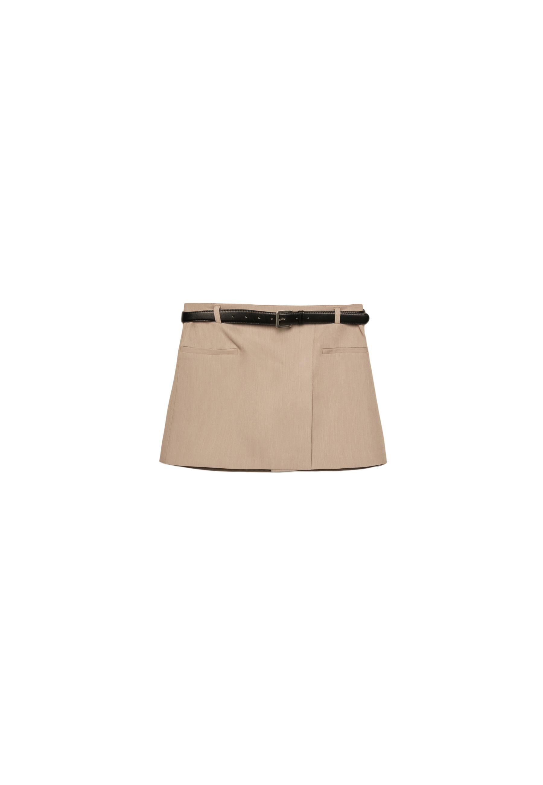 Crossover skort with belt - Women's fashion | Stradivarius