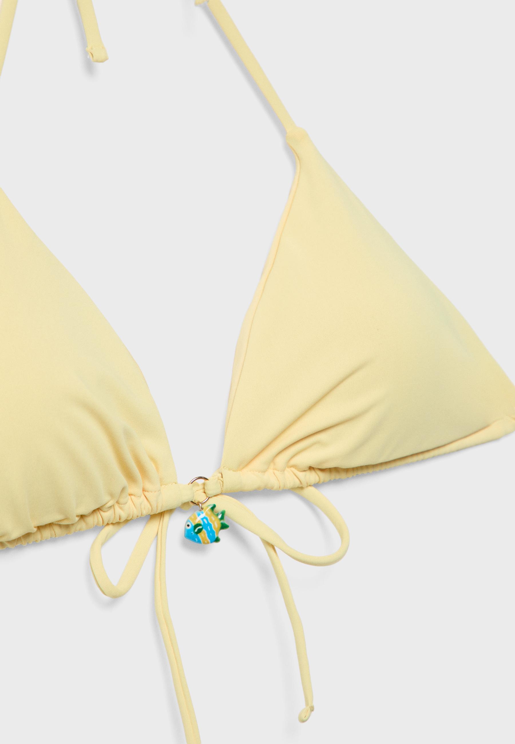 yellow triangle bikini