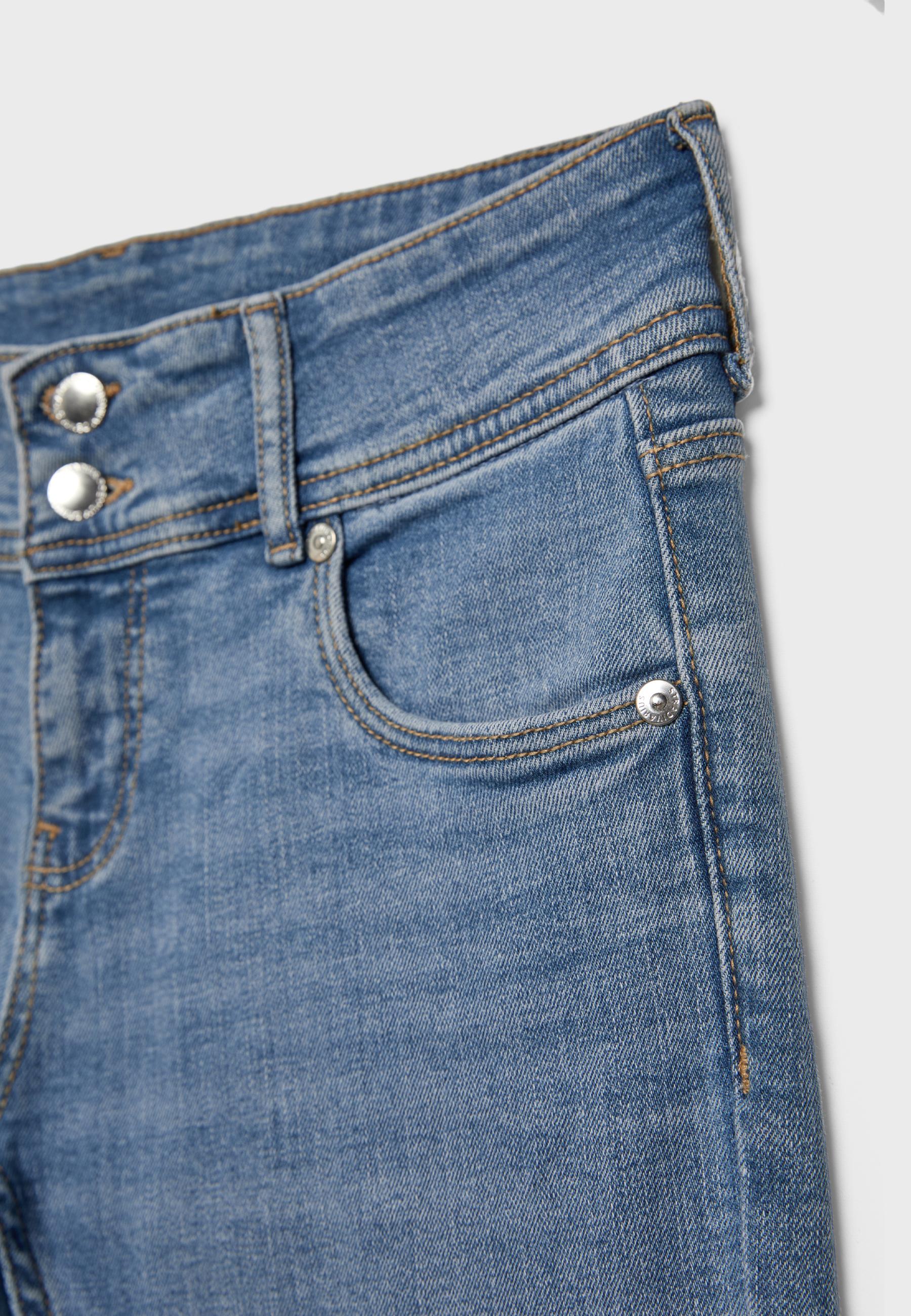 Low-rise slim fit jeans — MEDIUM BLUE DENIM