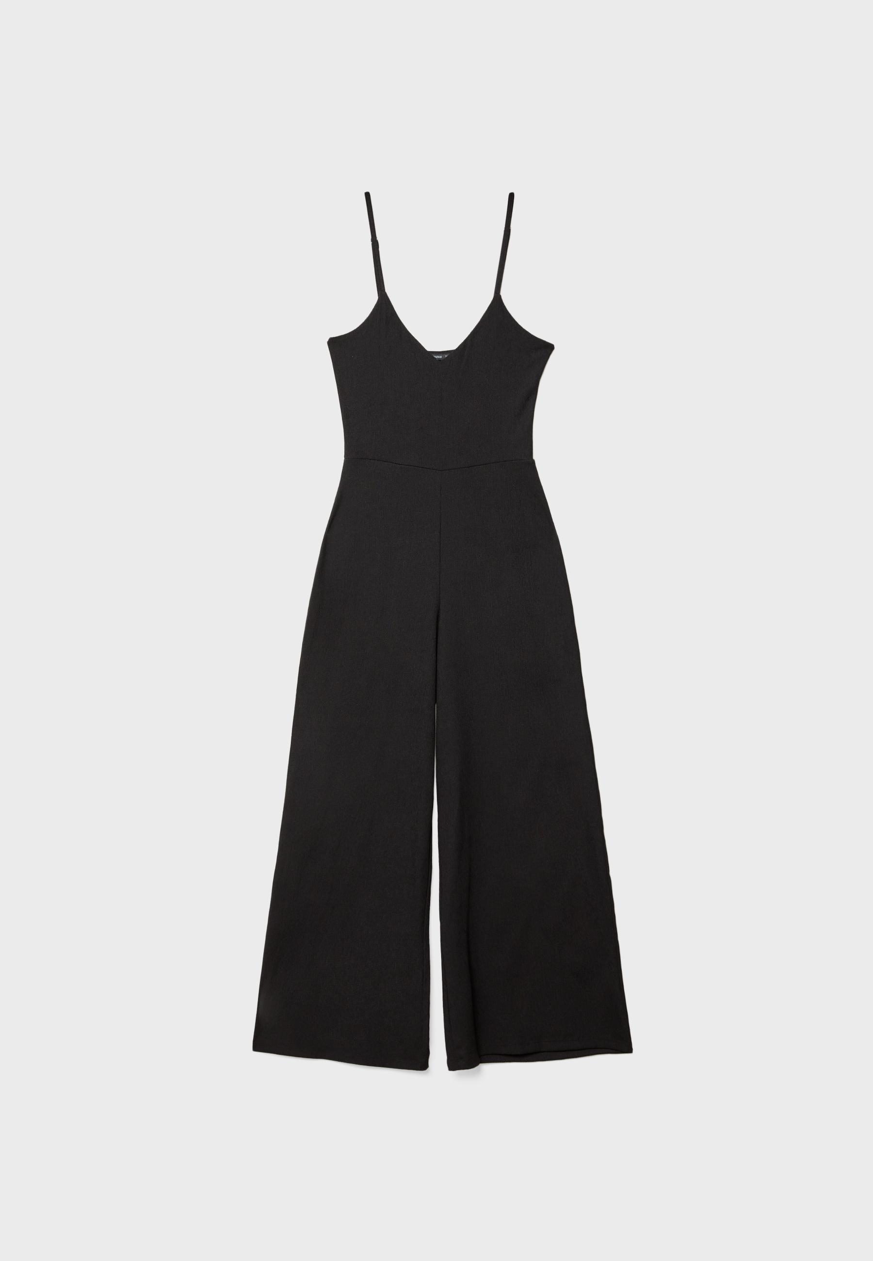 Flowing strappy jumpsuit — Black