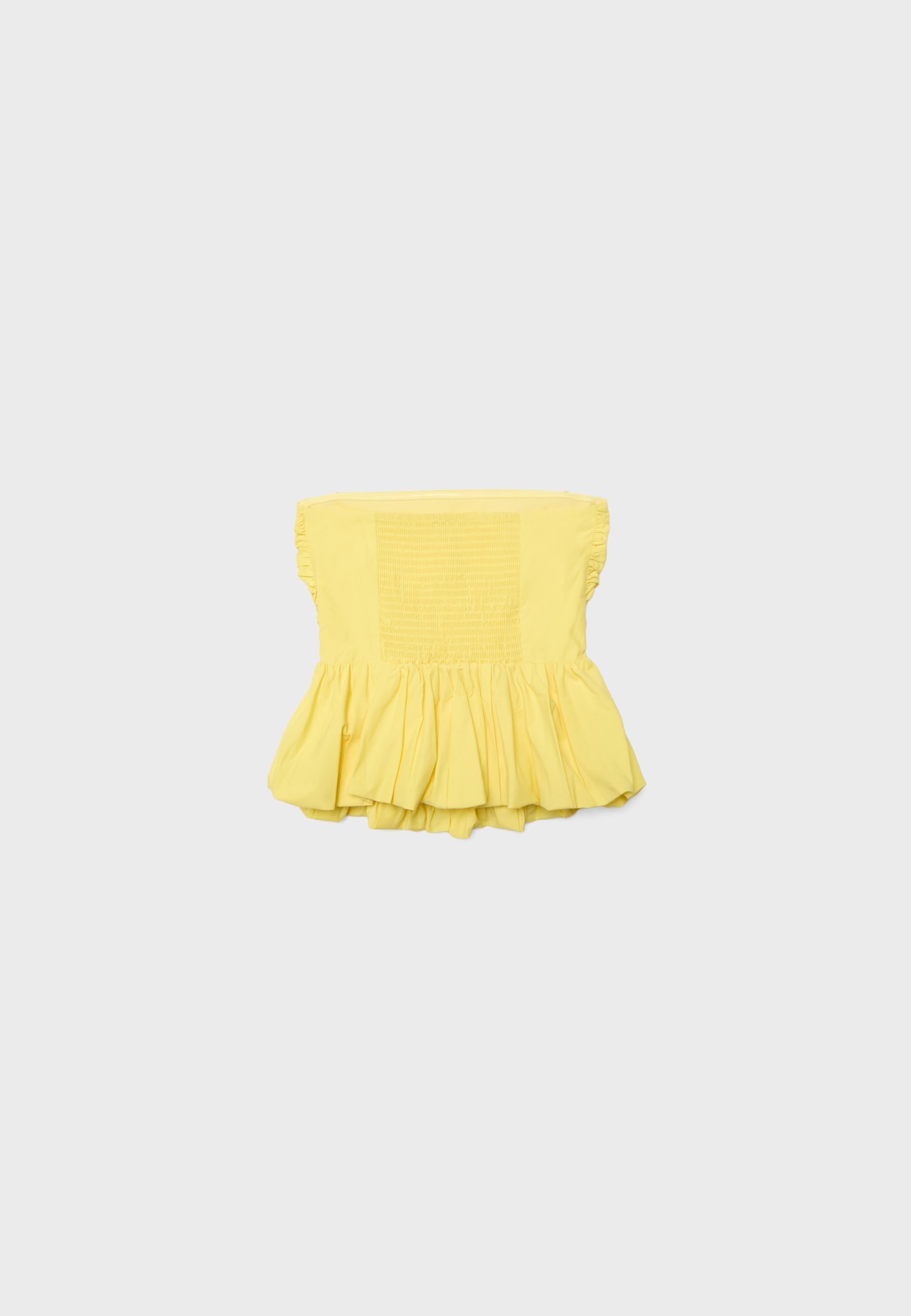 Balloon bustier top — Gold