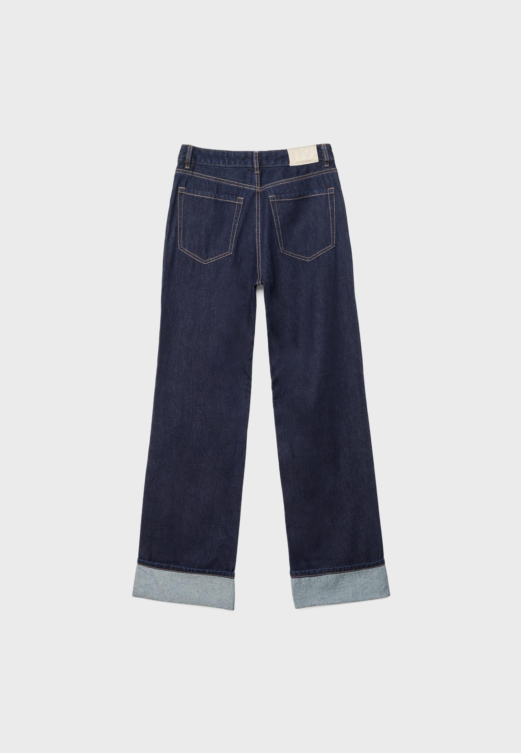 D92 straight fit geniş paça jean - Görsel 7