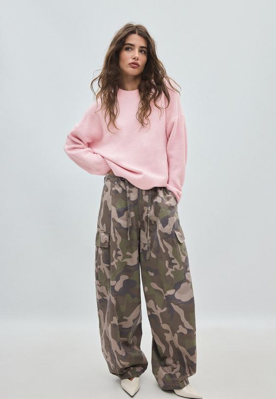 Stradivarius Soft-Touch Basic Knit Jumper Pastel Pink M