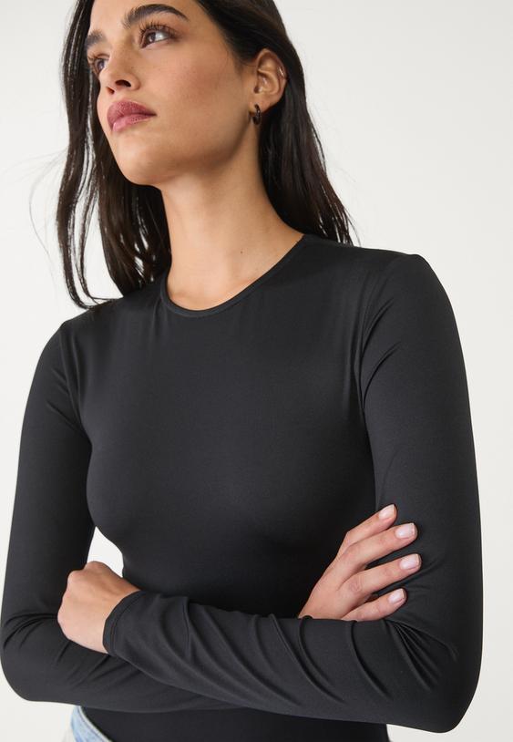 body manga larga poliamida