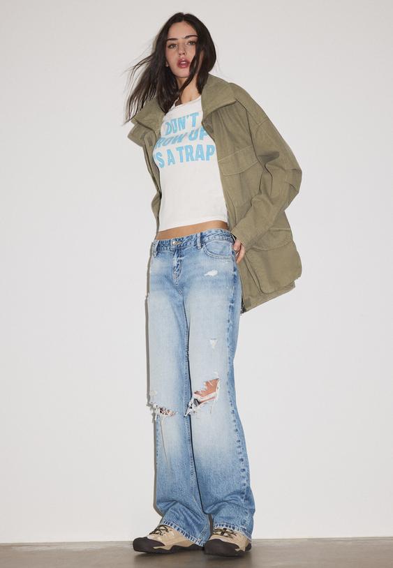 oversized parka met zakken