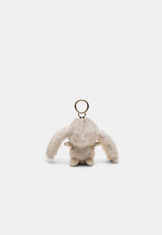 rabbit charm keyring
