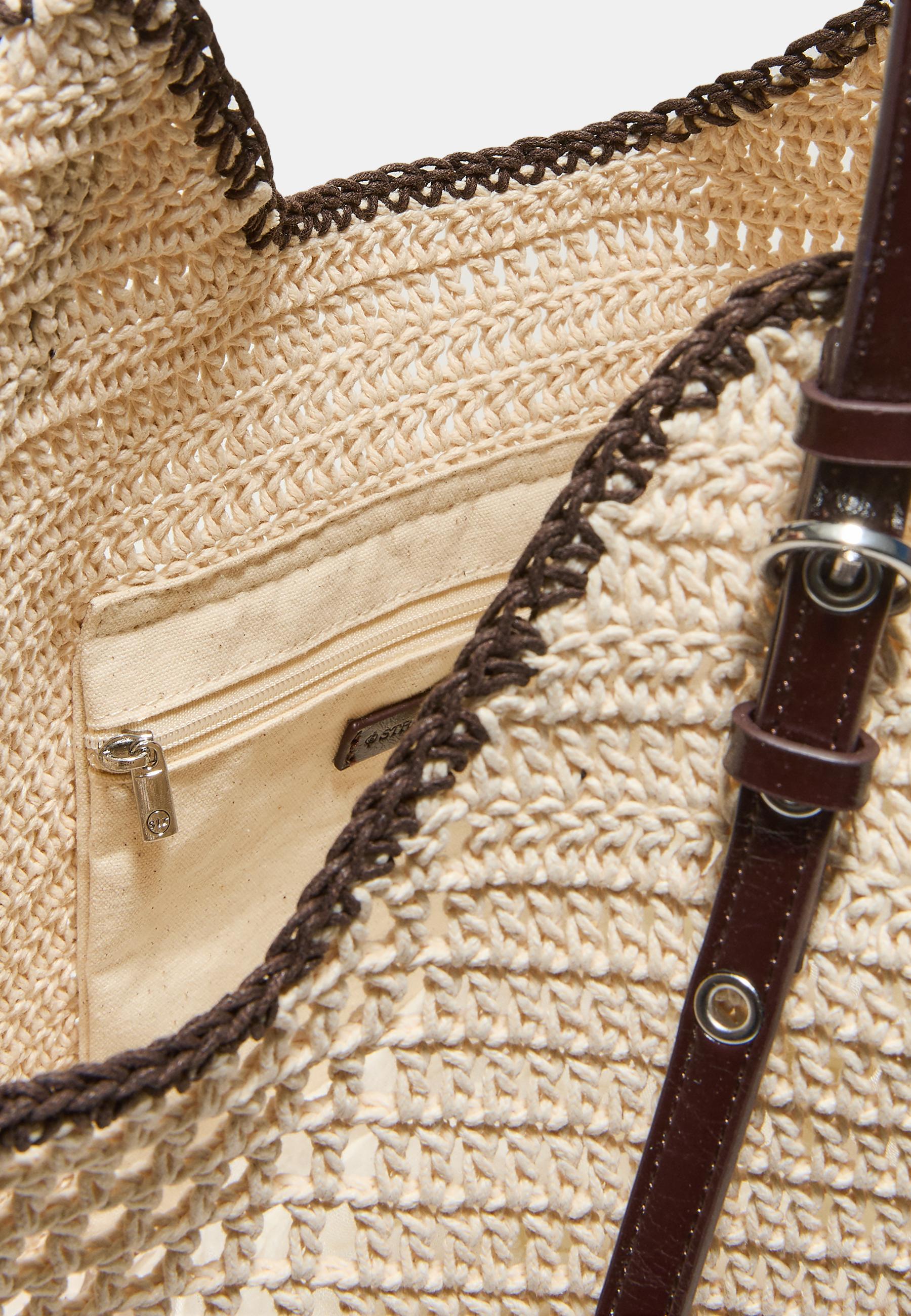 Crochet shoulder bag — Ecru