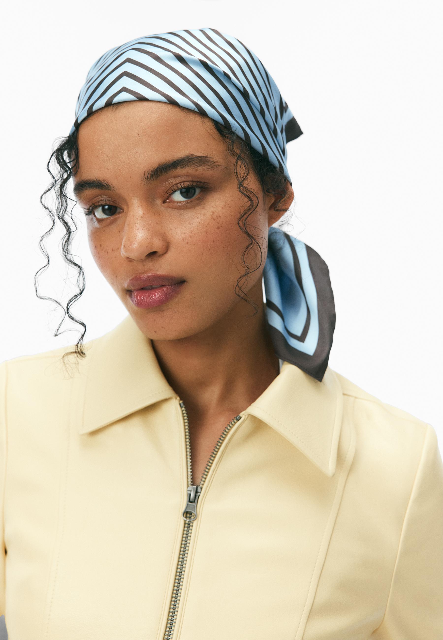 Fitted leather effect jacket — Pastel yellow