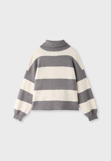 Zip-up knit sweater — Dark grey 8