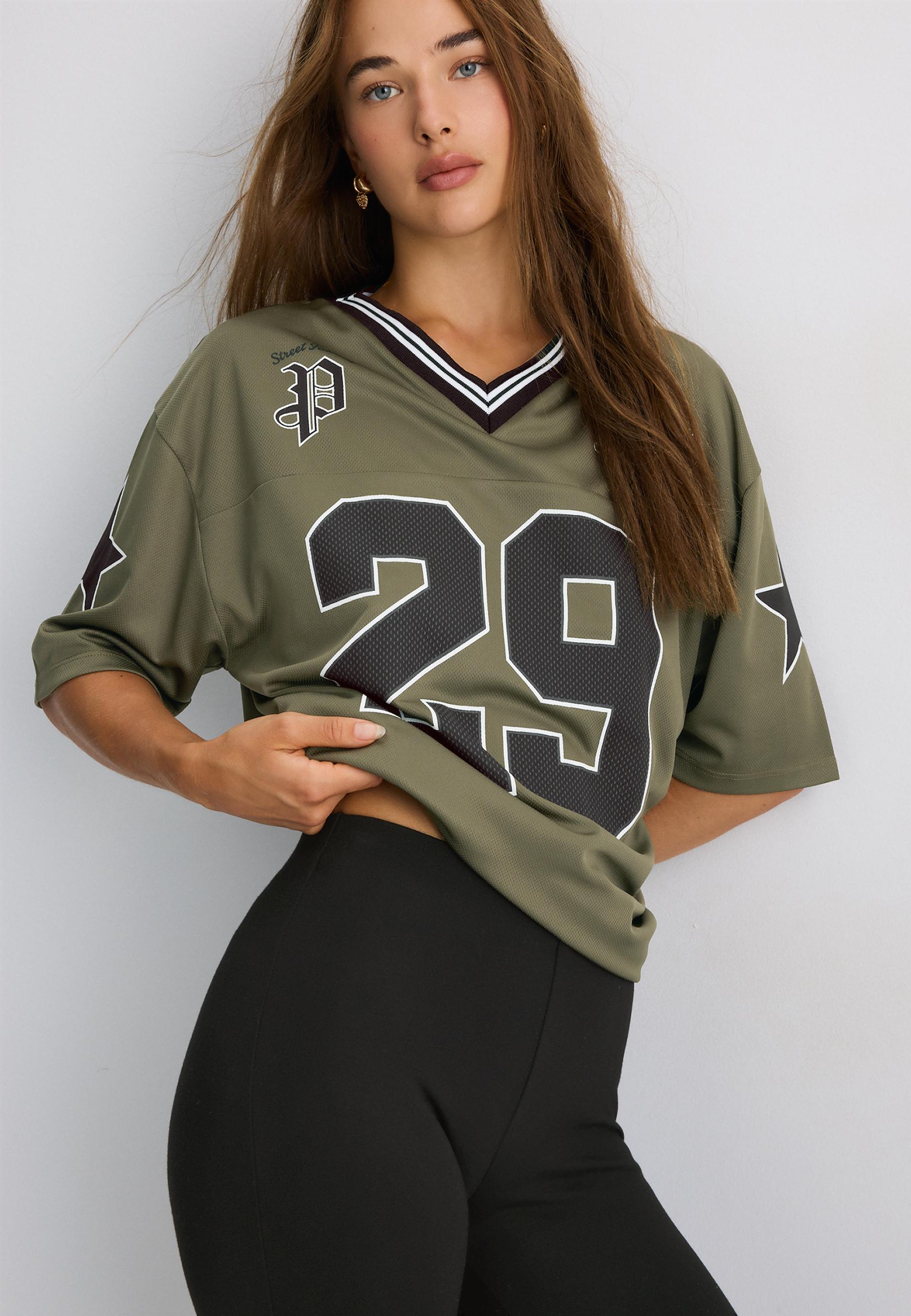 Maxi number T-shirt — Khaki