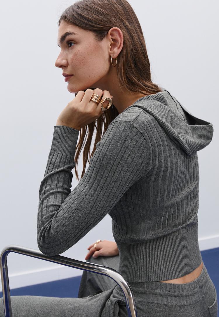 tricot vest met rits