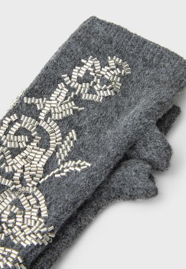Beaded mittens — Dark grey 5