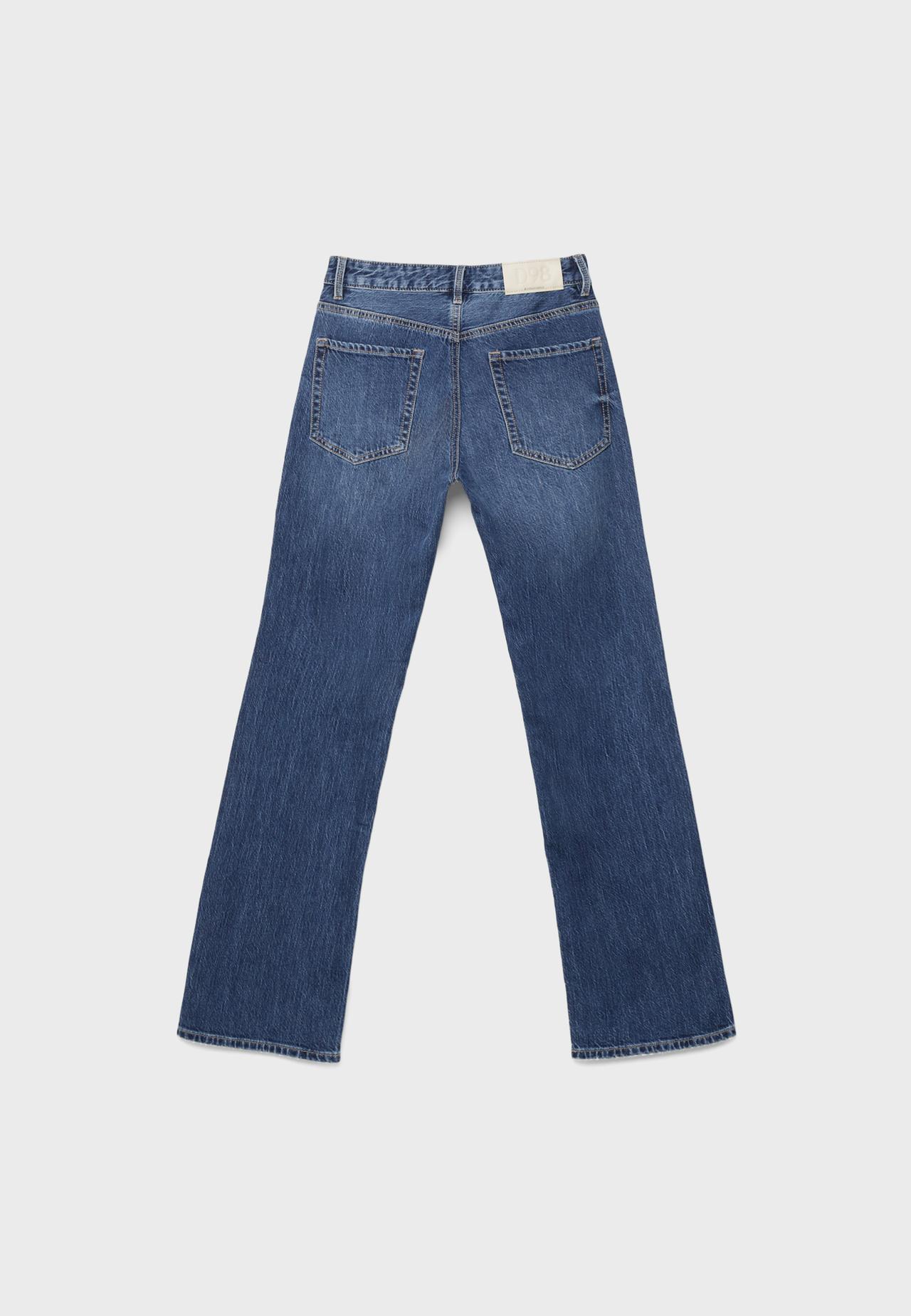 D98 straight-leg vintage effect jeans — MEDIUM BLUE DENIM