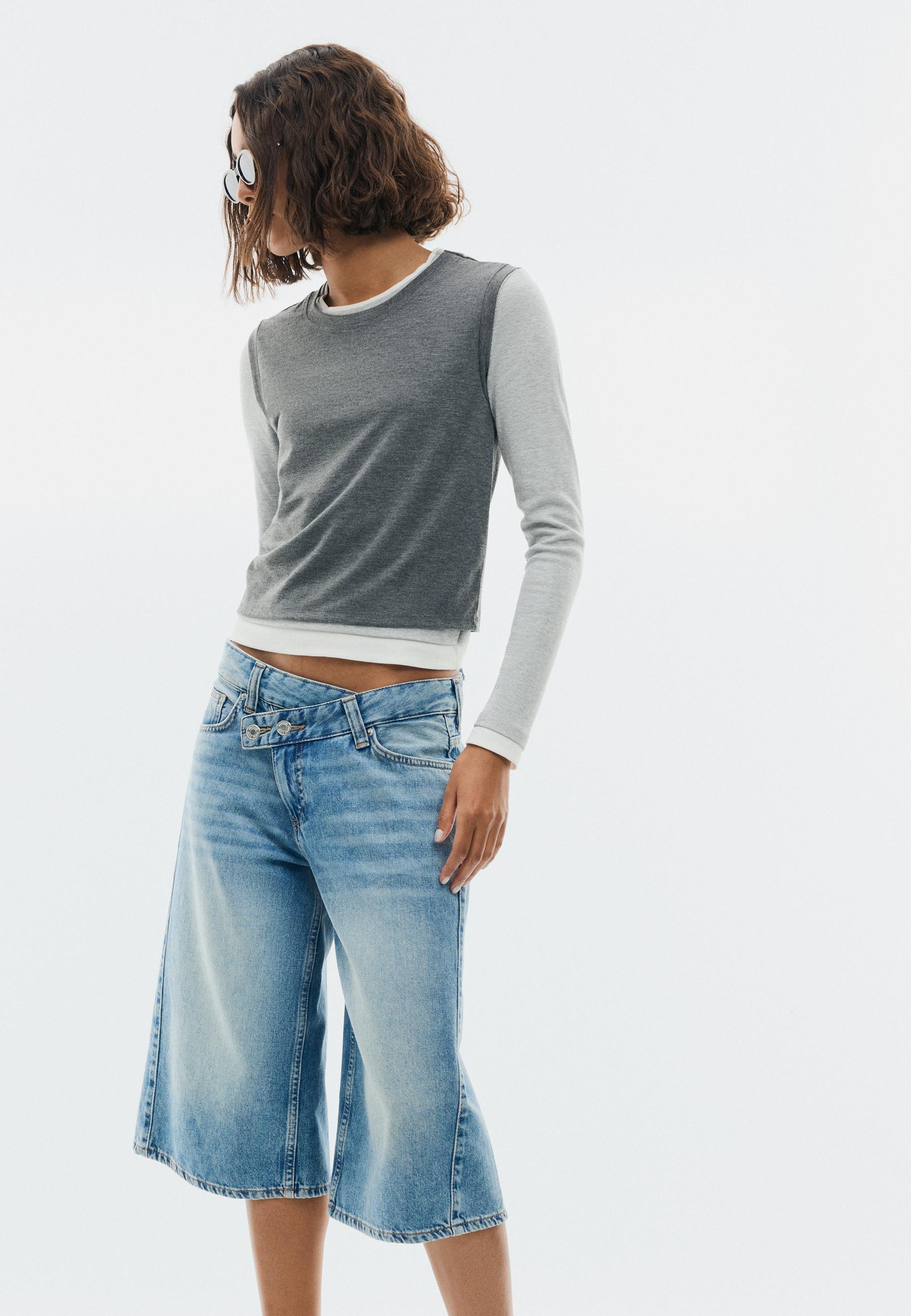 Triple garment long sleeve T-shirt — Dark grey