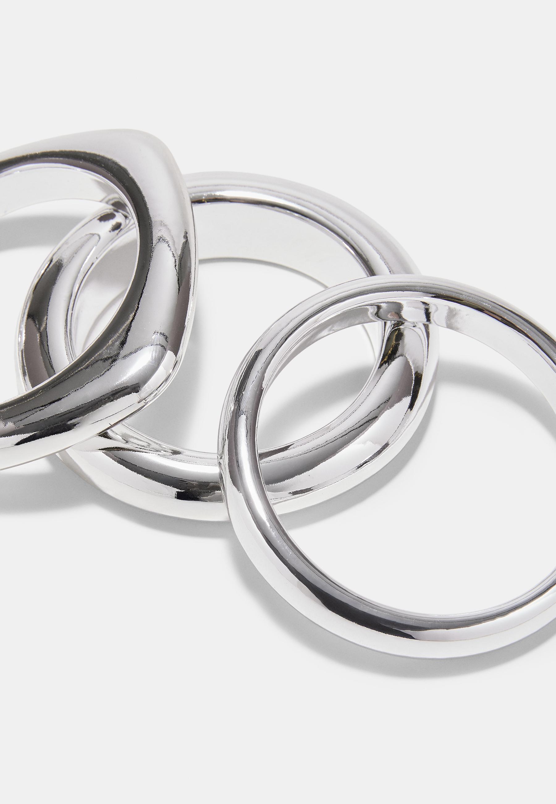 Set of 3 rigid bracelets — Grey