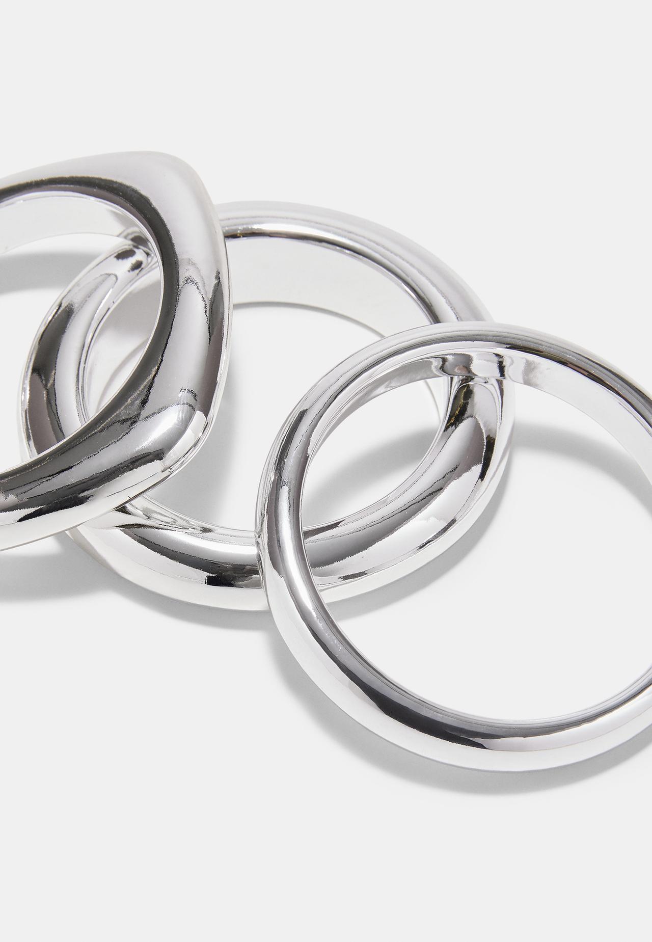 Set of 3 rigid bracelets — Grey
