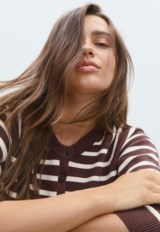 chaqueta punto botones manga ranglan