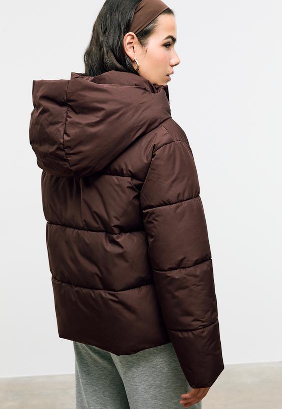 cazadora acolchada basica capucha