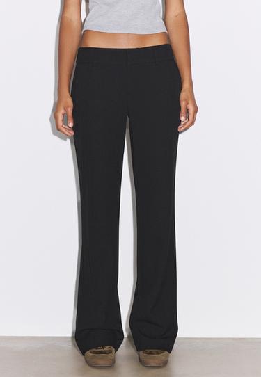 Low-rise smart trousers with back detail — Black 3
