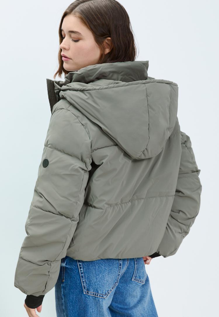 puffer jacket with hood