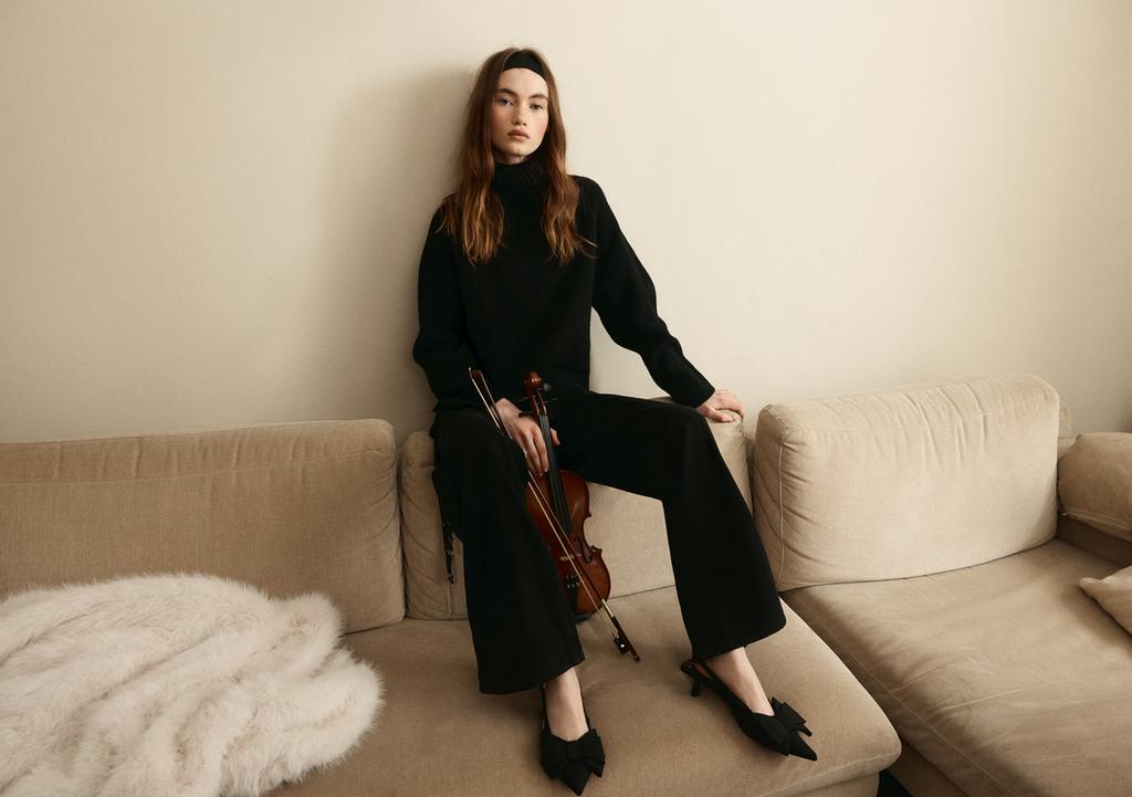 Zapatos tacón efecto terciopelo