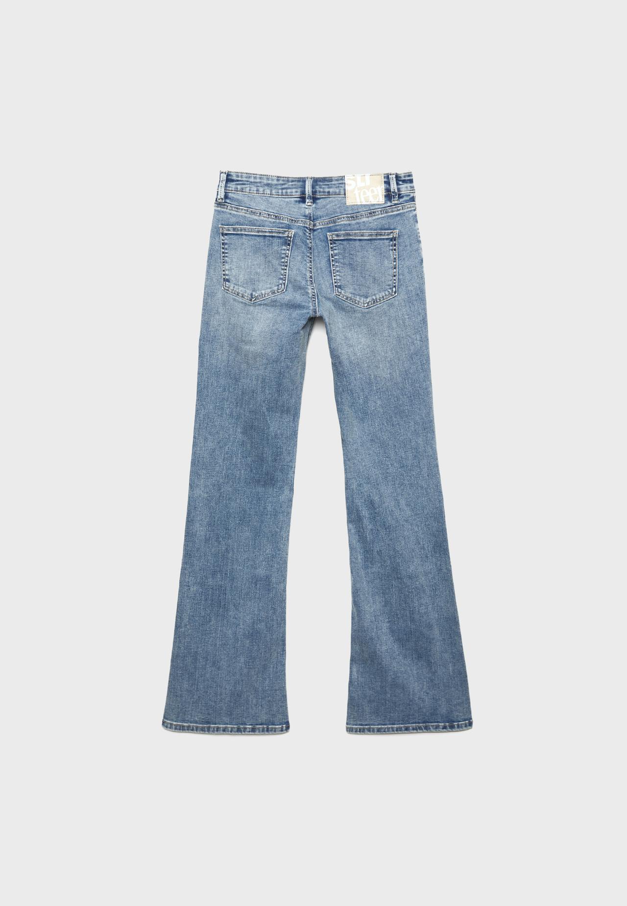 Low-rise bell bottom jeans — MEDIUM BLUE DENIM