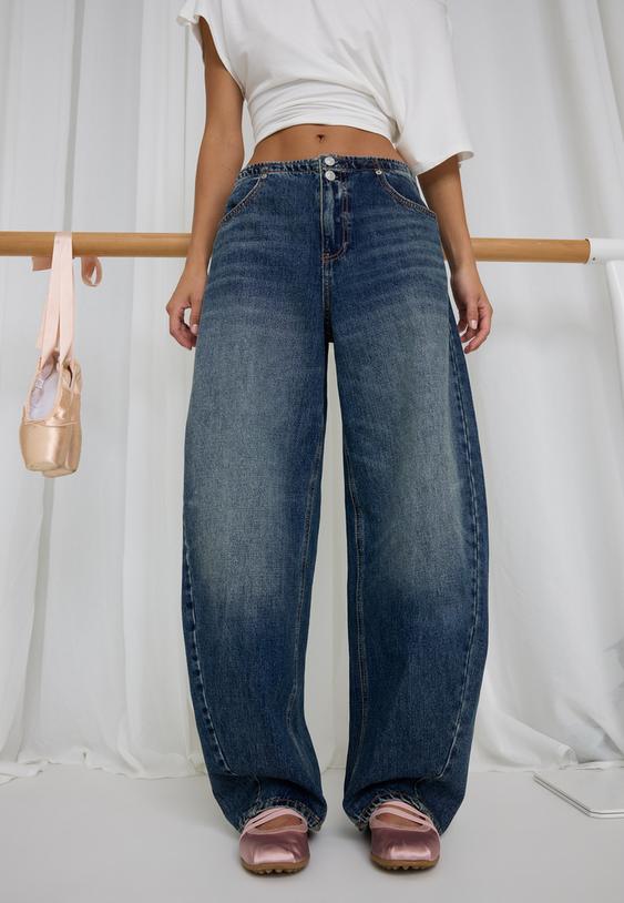 barrel jeans met verstelbare band