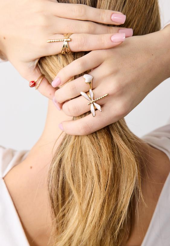 set van 4 libellenringen