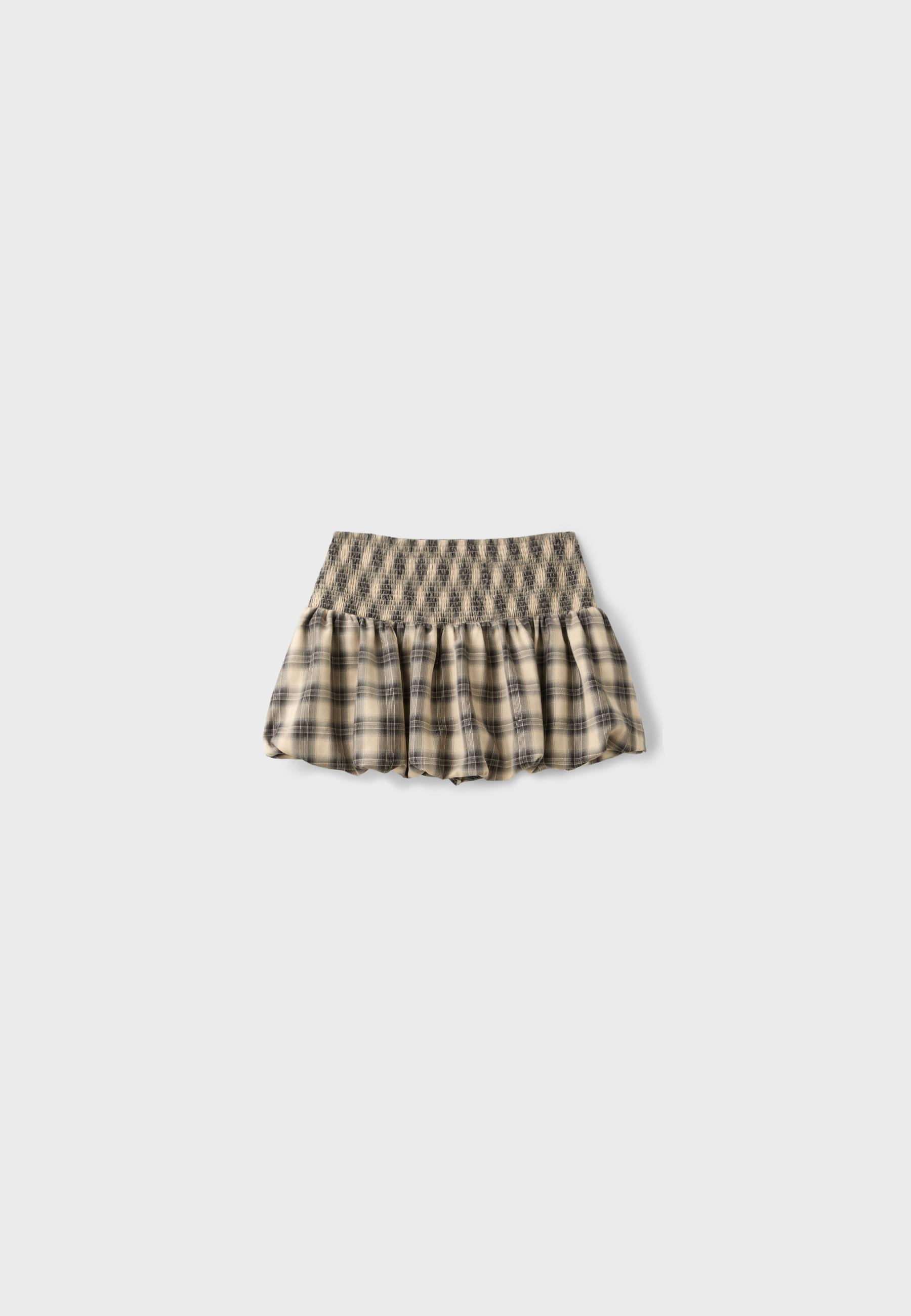 Check balloon mini skirt - Women's fashion | Stradivarius United