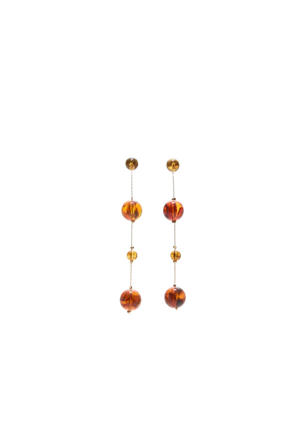 Pendientes largos bola