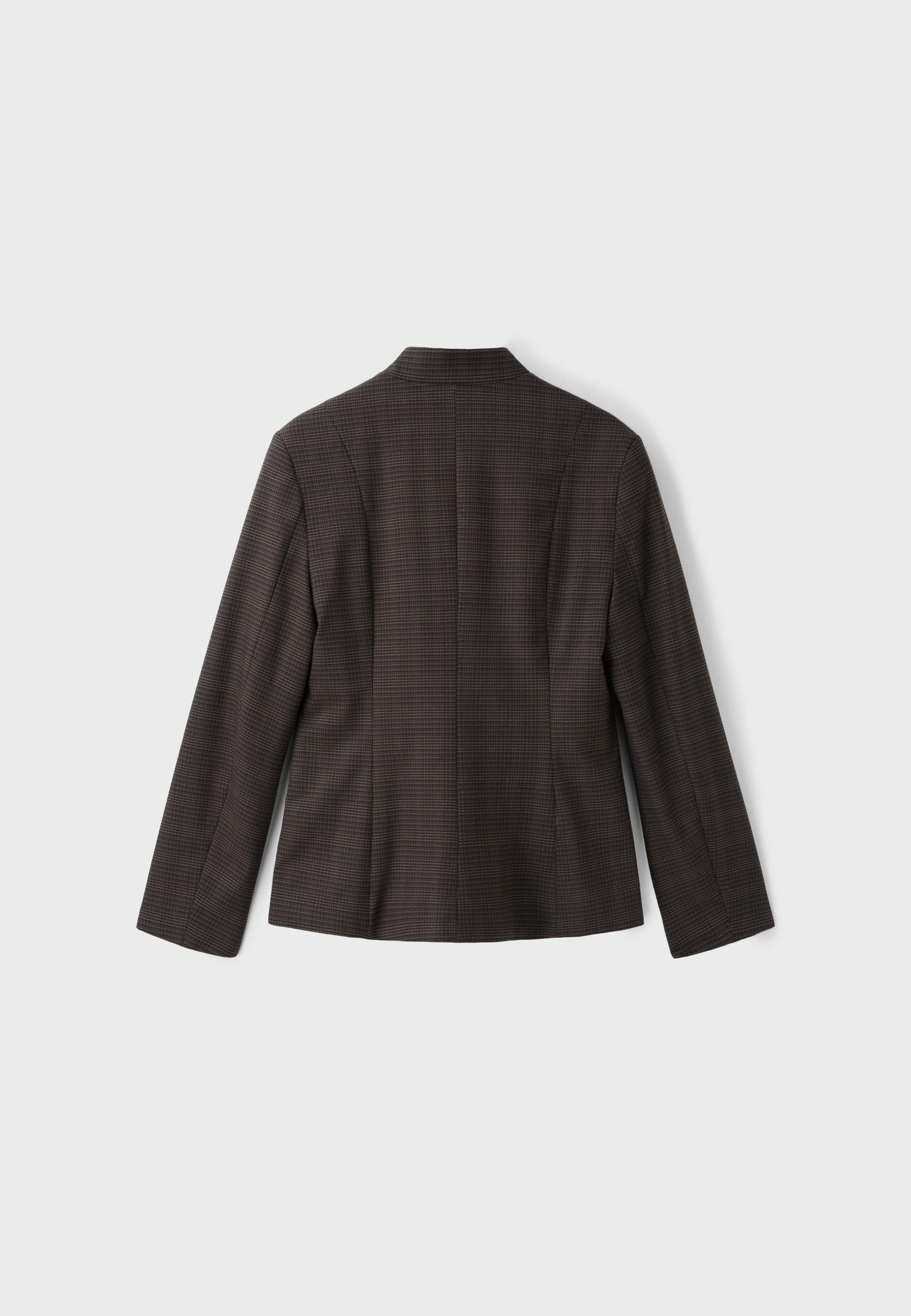Asymmetric multi-button blazer — Brown